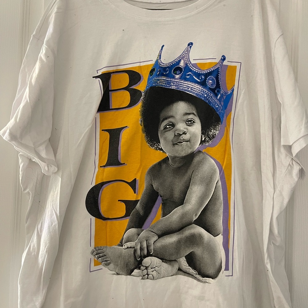 Notorious Big Graphic Tee with Crown Design